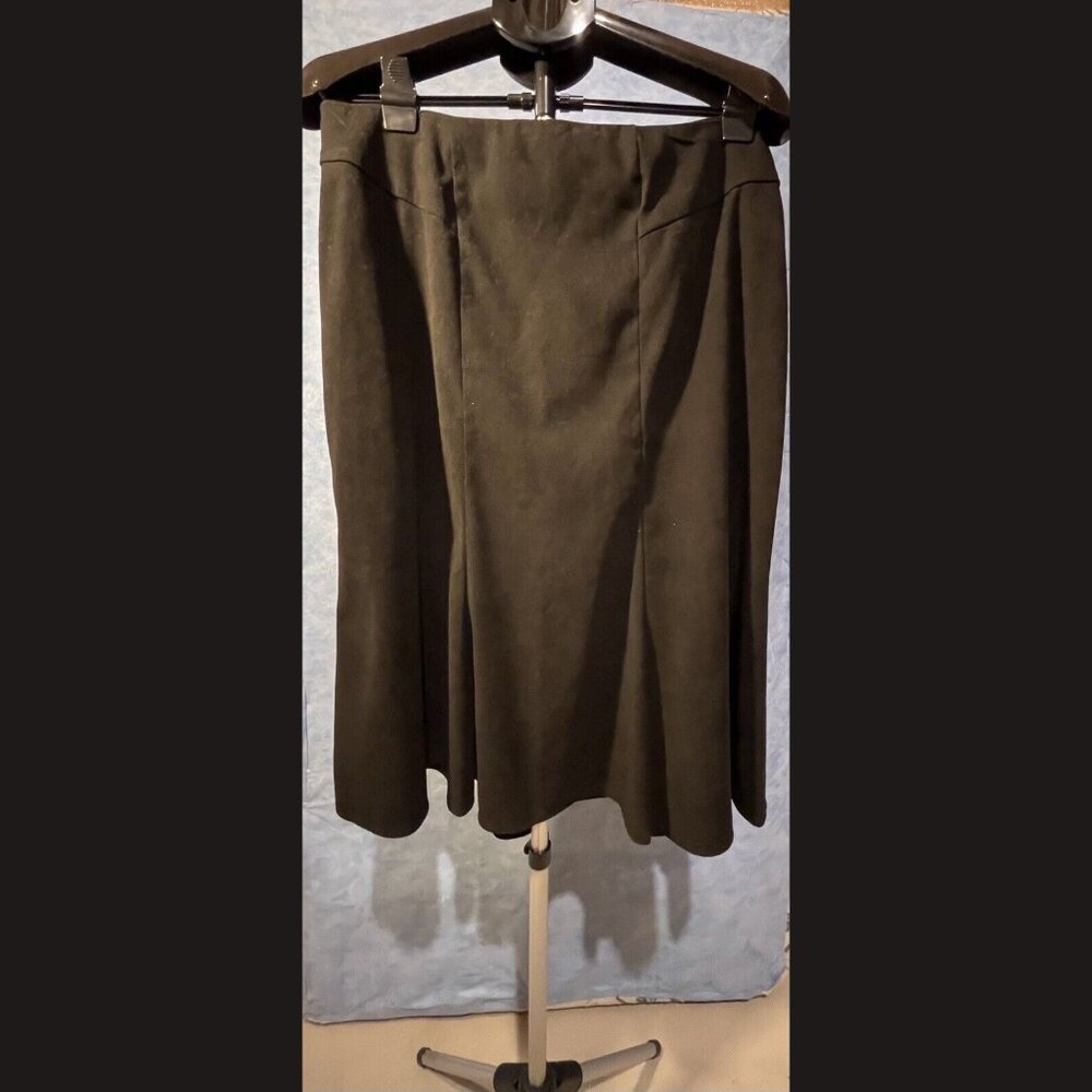 briggs new york Black Suede‎ Skirt  16p